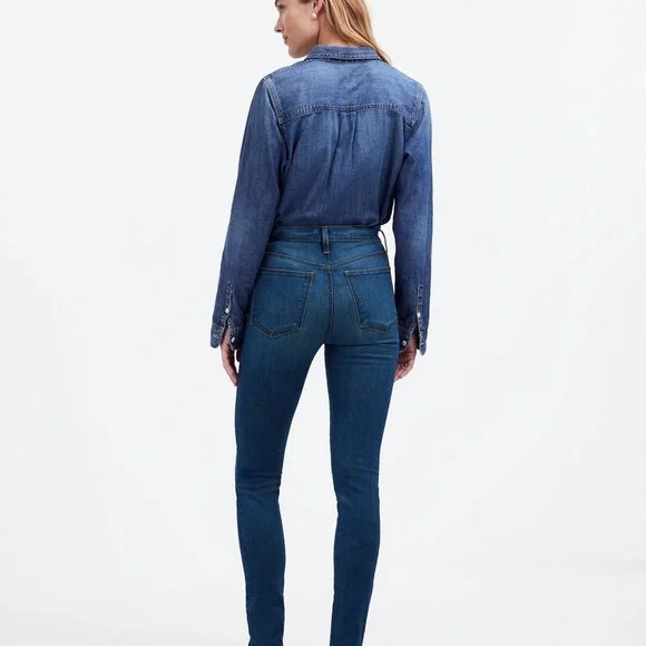 Madewell 10” High Rise Women's Blue Skinny Jeans - Picture 3 of 7